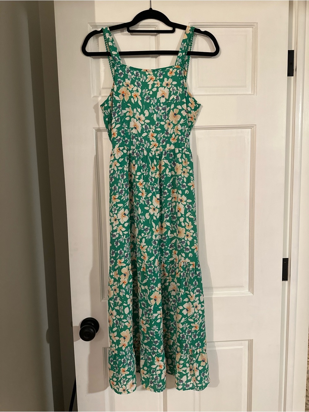 Green Floral Maxi Dress
